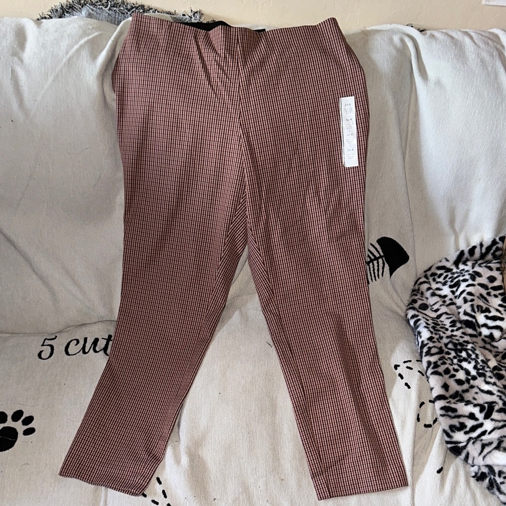 A New Day skinny ankle high rise fitted hip & thigh 12R stretch side zip pants